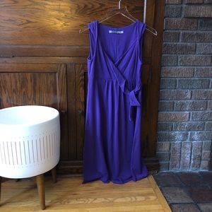 Wrap front style Athleta tank dress, small purple